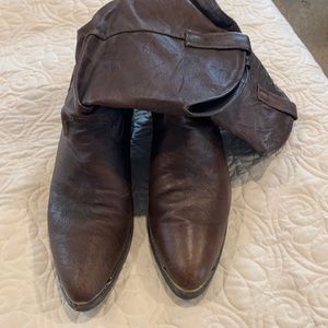 Leather boots